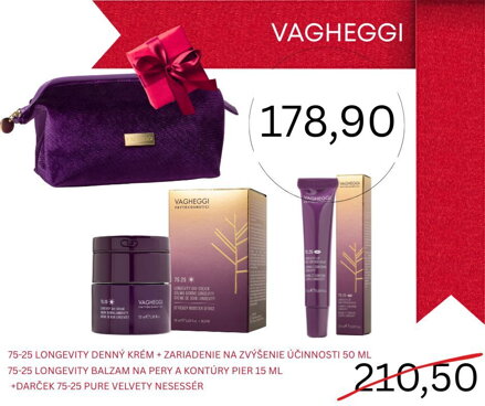 75.25 LONGEVITY  LUXUSNÝ SET 2 V ZAMATOVOM NESÉSERI