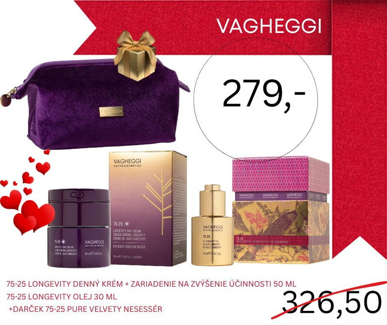 75.25 LONGEVITY LUXUSNÝ SET 1  V ZAMATOVOM NESÉSERI